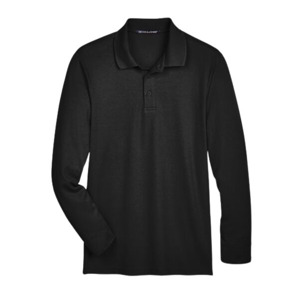 Personalized - Devon & Jones CrownLux Performance® Men's Plaited Long Sleeve Polo Thumbnail