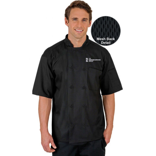 Embroidered Unisex Short Sleeve Chef Coat Thumbnail
