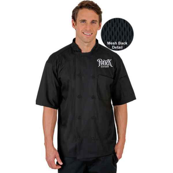 Embroidered Unisex Short Sleeve Chef Coat Thumbnail