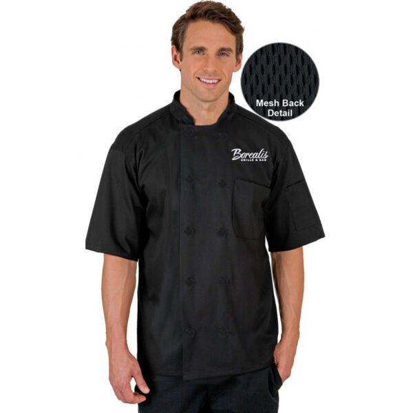 Embroidered Unisex Short Sleeve Chef Coat Thumbnail